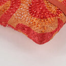 FENDI Hand Bag beads Red Auth 132731V-9