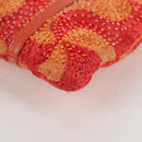 FENDI Hand Bag beads Red Auth 132731V-14