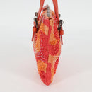 FENDI Hand Bag beads Red Auth 132731V-3