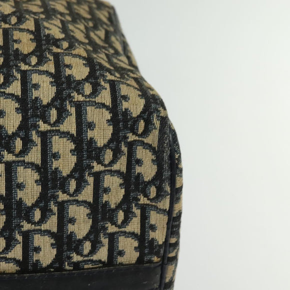 Christian Dior Trotter Canvas Hand Bag Navy Silver Auth 132732