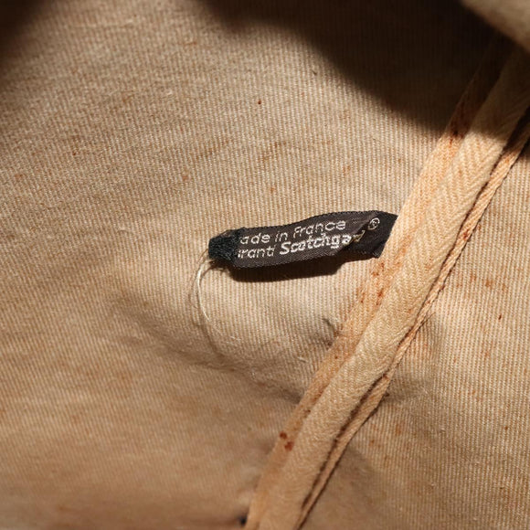 Christian Dior Trotter Canvas Hand Bag Navy Silver Auth 132732