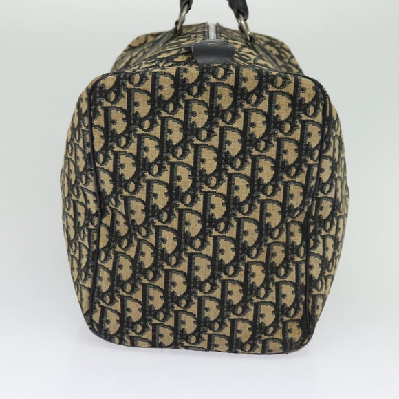 Christian Dior Trotter Canvas Hand Bag Navy Silver Auth 132732