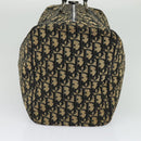 Christian Dior Trotter Canvas Hand Bag Navy Silver Auth 132732-4