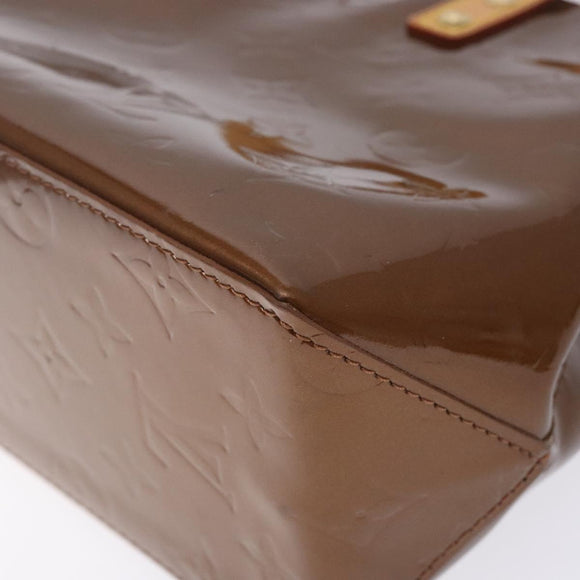 LOUIS VUITTON Monogram Vernis Reade PM Hand Bag Bronze M91146 LV Auth 132734