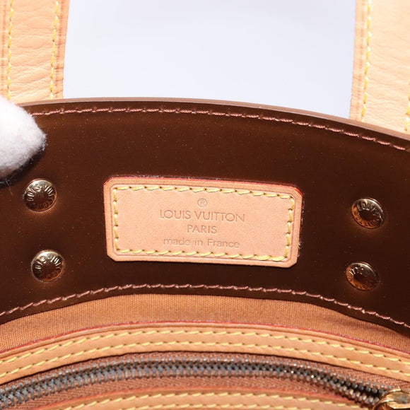 LOUIS VUITTON Monogram Vernis Reade PM Hand Bag Bronze M91146 LV Auth 132734