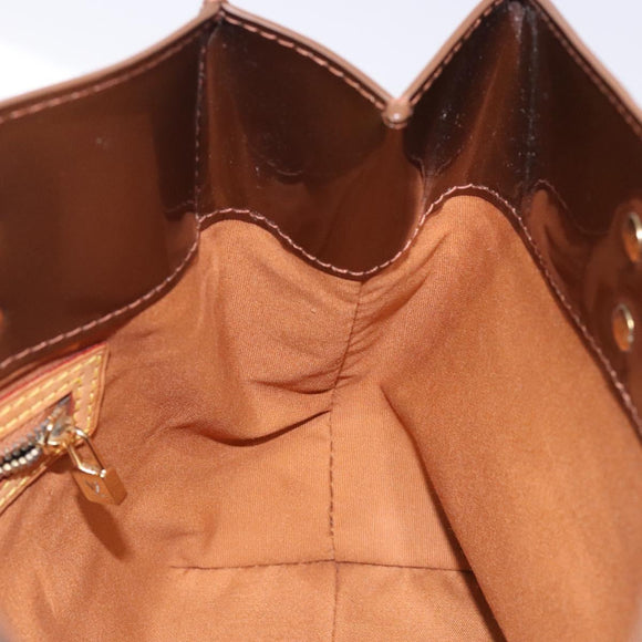 LOUIS VUITTON Monogram Vernis Reade PM Hand Bag Bronze M91146 LV Auth 132734
