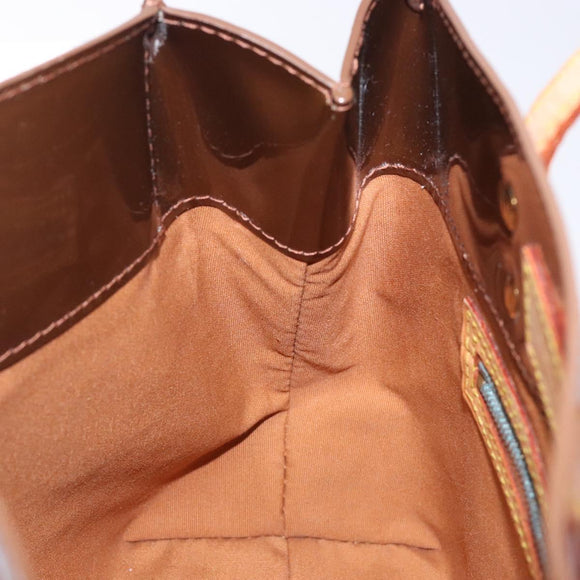 LOUIS VUITTON Monogram Vernis Reade PM Hand Bag Bronze M91146 LV Auth 132734