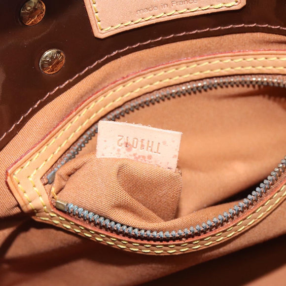 LOUIS VUITTON Monogram Vernis Reade PM Hand Bag Bronze M91146 LV Auth 132734