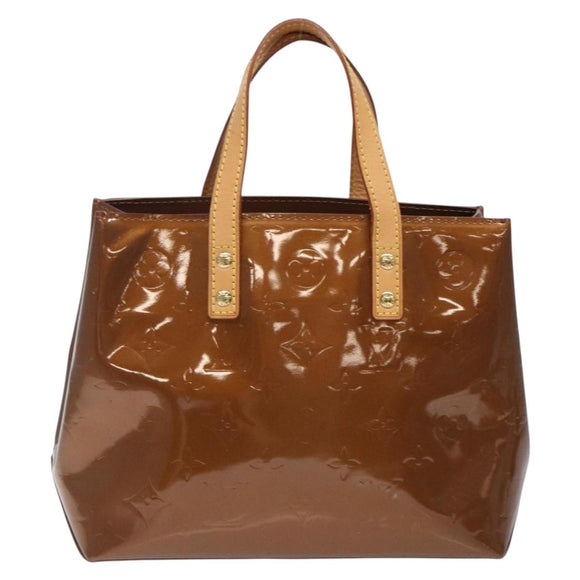 LOUIS VUITTON Monogram Vernis Reade PM Hand Bag Bronze M91146 LV Auth 132734
