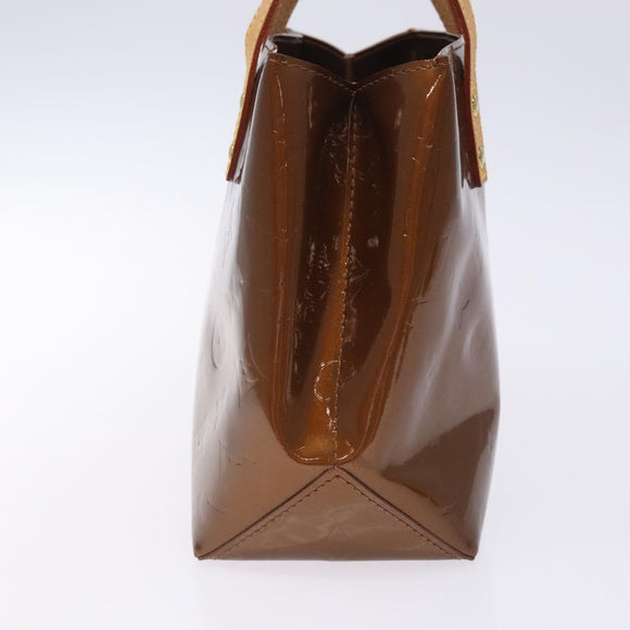 LOUIS VUITTON Monogram Vernis Reade PM Hand Bag Bronze M91146 LV Auth 132734