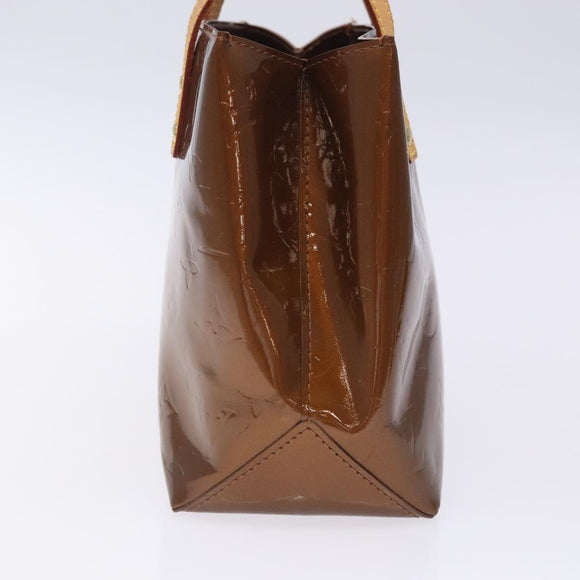 LOUIS VUITTON Monogram Vernis Reade PM Hand Bag Bronze M91146 LV Auth 132734
