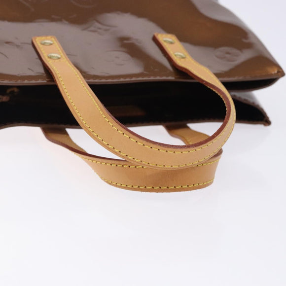 LOUIS VUITTON Monogram Vernis Reade PM Hand Bag Bronze M91146 LV Auth 132734
