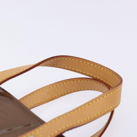 LOUIS VUITTON Monogram Vernis Reade PM Hand Bag Bronze M91146 LV Auth 132734