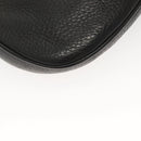 PRADA Chain Shoulder Bag Leather Black Gold Auth 132747V-17