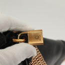 PRADA Chain Shoulder Bag Leather Black Gold Auth 132747V-9