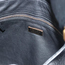 PRADA Chain Shoulder Bag Leather Black Gold Auth 132747V-21