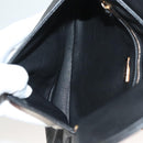 PRADA Chain Shoulder Bag Leather Black Gold Auth 132747V-10