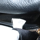 PRADA Chain Shoulder Bag Leather Black Gold Auth 132747V-11