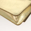 FENDI Chain Wallet Leather Gold Auth 132749-17
