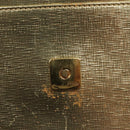 FENDI Chain Wallet Leather Gold Auth 132749-10