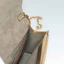 FENDI Chain Wallet Leather Gold Auth 132749-20