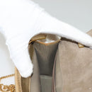 FENDI Chain Wallet Leather Gold Auth 132749-21