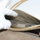 FENDI Chain Wallet Leather Gold Auth 132749-24