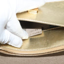 FENDI Chain Wallet Leather Gold Auth 132749-12