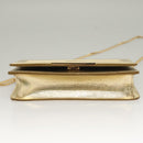 FENDI Chain Wallet Leather Gold Auth 132749-5
