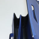 LOEWE Shoulder Bag Leather Blue Gold Auth 132752-20