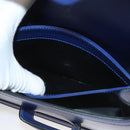 LOEWE Shoulder Bag Leather Blue Gold Auth 132752V-12