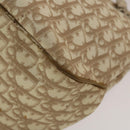 Christian Dior Trotter Canvas Romantic Chain Bag PVC Beige Silver Auth 132755-11
