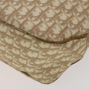 Christian Dior Trotter Canvas Romantic Chain Bag PVC Beige Silver Auth 132755-13