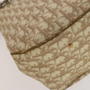 Christian Dior Trotter Canvas Romantic Chain Bag PVC Beige Silver Auth 132755-14