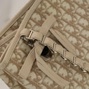 Christian Dior Trotter Canvas Romantic Chain Bag PVC Beige Silver Auth 132755-15