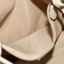 Christian Dior Trotter Canvas Romantic Chain Bag PVC Beige Silver Auth 132755-20