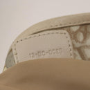 Christian Dior Trotter Canvas Romantic Chain Bag PVC Beige Silver Auth 132755-22