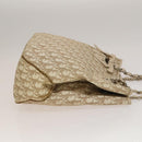 Christian Dior Trotter Canvas Romantic Chain Bag PVC Beige Silver Auth 132755-4