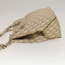 Christian Dior Trotter Canvas Romantic Chain Bag PVC Beige Silver Auth 132755-5