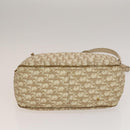 Christian Dior Trotter Canvas Romantic Chain Bag PVC Beige Silver Auth 132755-9