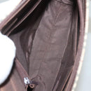 BURBERRY Nova Check Tote Bag Canvas Leather Beige Red Silver Auth 132757-12