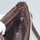 BURBERRY Nova Check Tote Bag Canvas Leather Beige Red Silver Auth 132757-19