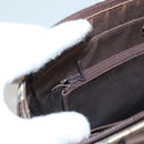 BURBERRY Nova Check Tote Bag Canvas Leather Beige Red Silver Auth 132757-20