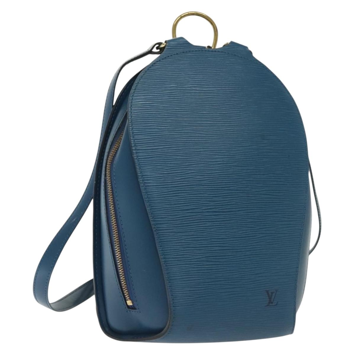 LOUIS VUITTON Epi Mabillon Backpack Blue M52235 LV Auth  display picture 2