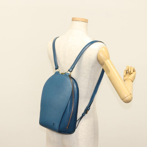 LOUIS VUITTON Epi Mabillon Backpack Blue M52235 LV Auth 132760