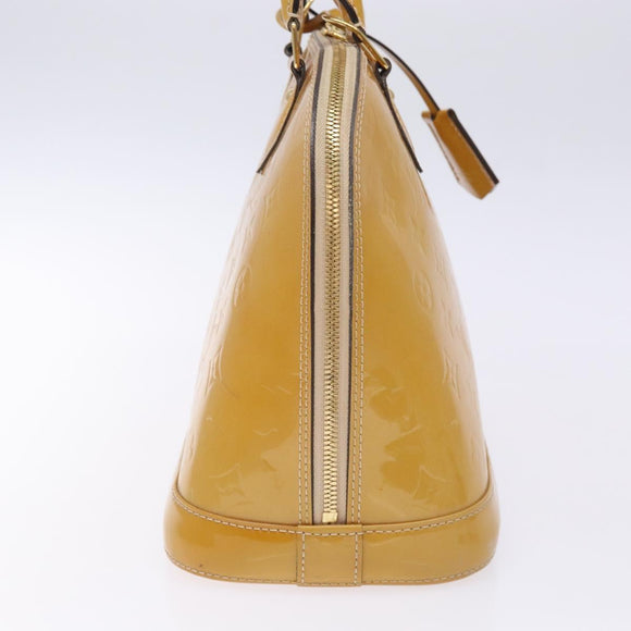 LOUIS VUITTON Monogram Vernis Alma PM Hand Bag Citrin M90101 LV Auth 132762