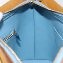 LOUIS VUITTON Monogram Vernis Houston Hand Bag Baby Blue M91005 LV Auth 132764-20