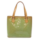 LOUIS VUITTON Monogram Vernis Houston Hand Bag Baby Blue M91005 LV Auth 132764-13