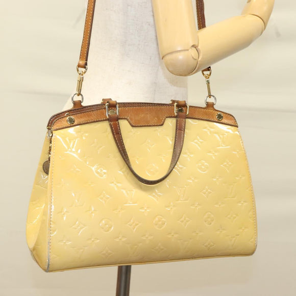 LOUIS VUITTON Monogram Vernis Blair MM Hand Bag 2way Citrin M90108 Auth 132765