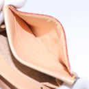 LOUIS VUITTON Multicolor Porte Monnaie Pla Purse White M92657 Auth 132771-11